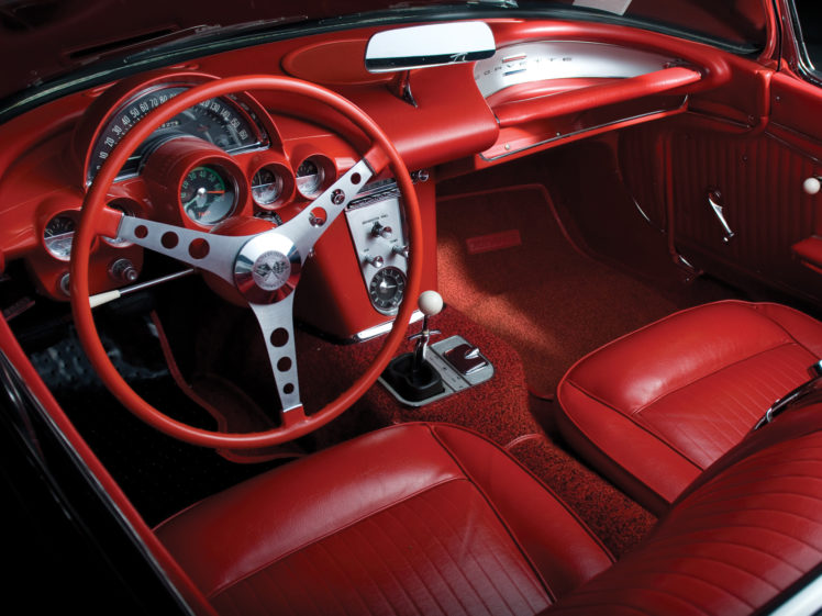 1962, Chevrolet, Corvette, C 1, Fuel, Injection, Supercar, Supercars, Muscle, Classic, Interior HD Wallpaper Desktop Background