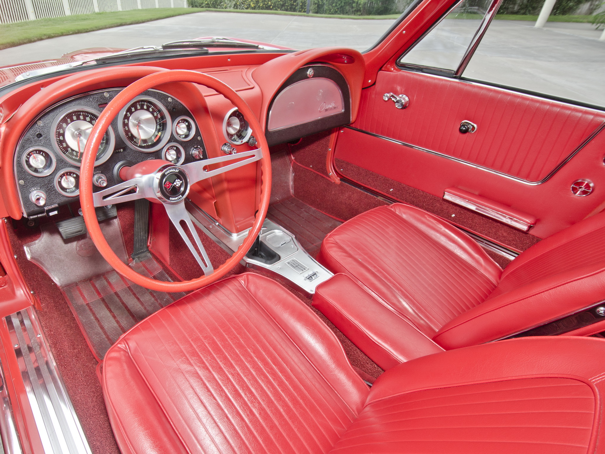1963, Corvette, Sting, Ray, Z06, C 2, Supercar, Supercars, Muscle, Classic, Interior Wallpaper