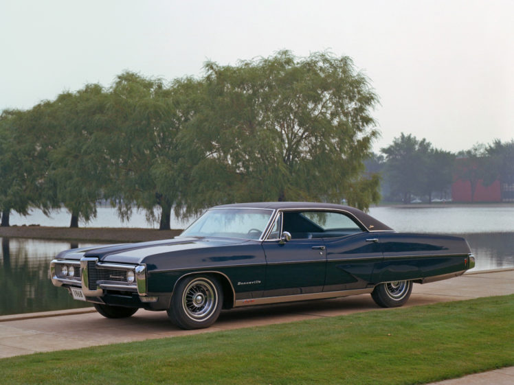 1968, Pontiac, Bonneville, Brougham, Hardtop, Sedan, Classic HD Wallpaper Desktop Background
