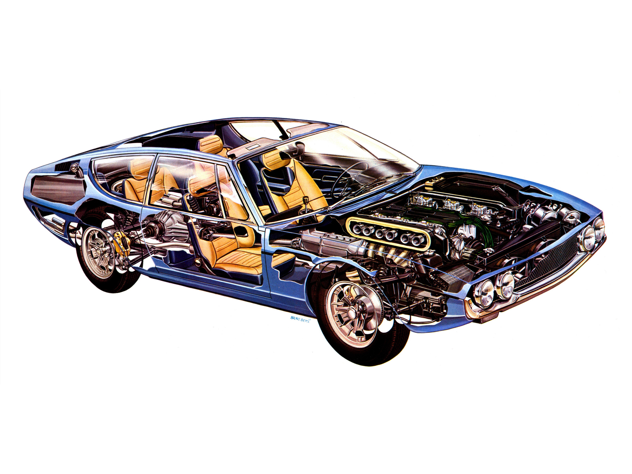 1969, Lamborghini, Espada, 400, Gte, Series ii, Supercar, Supercars, Classic, Interior, Engine, Engines Wallpaper