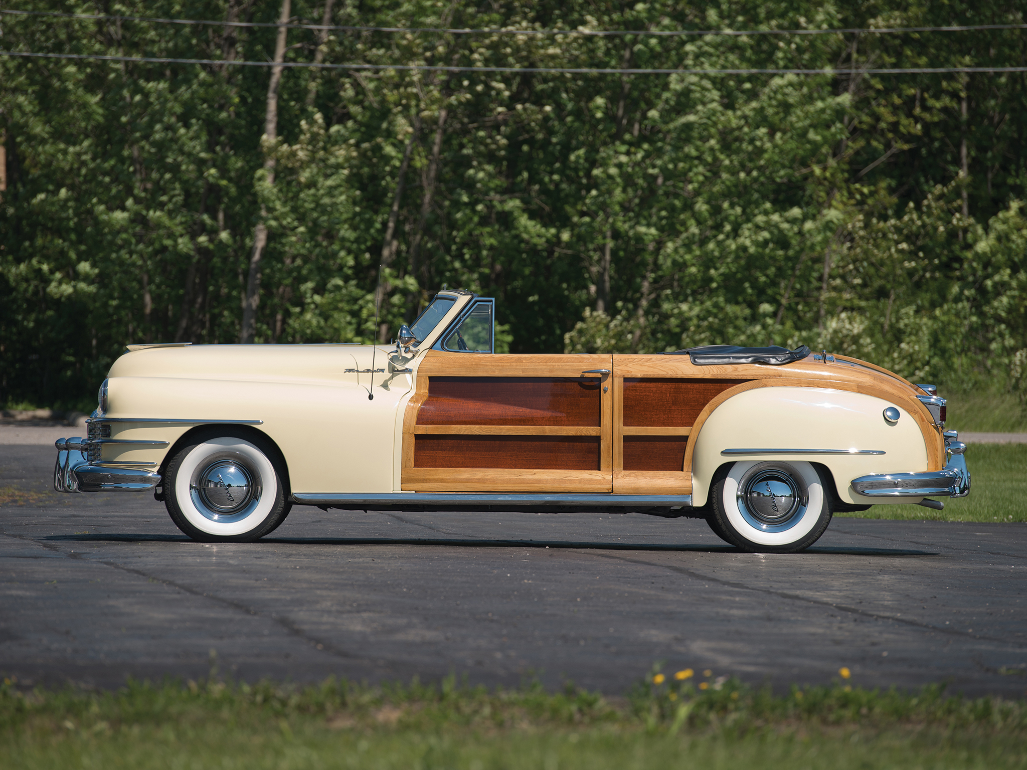 1948, Chrysler, Town, And, Country, Convertible, Retro Wallpaper