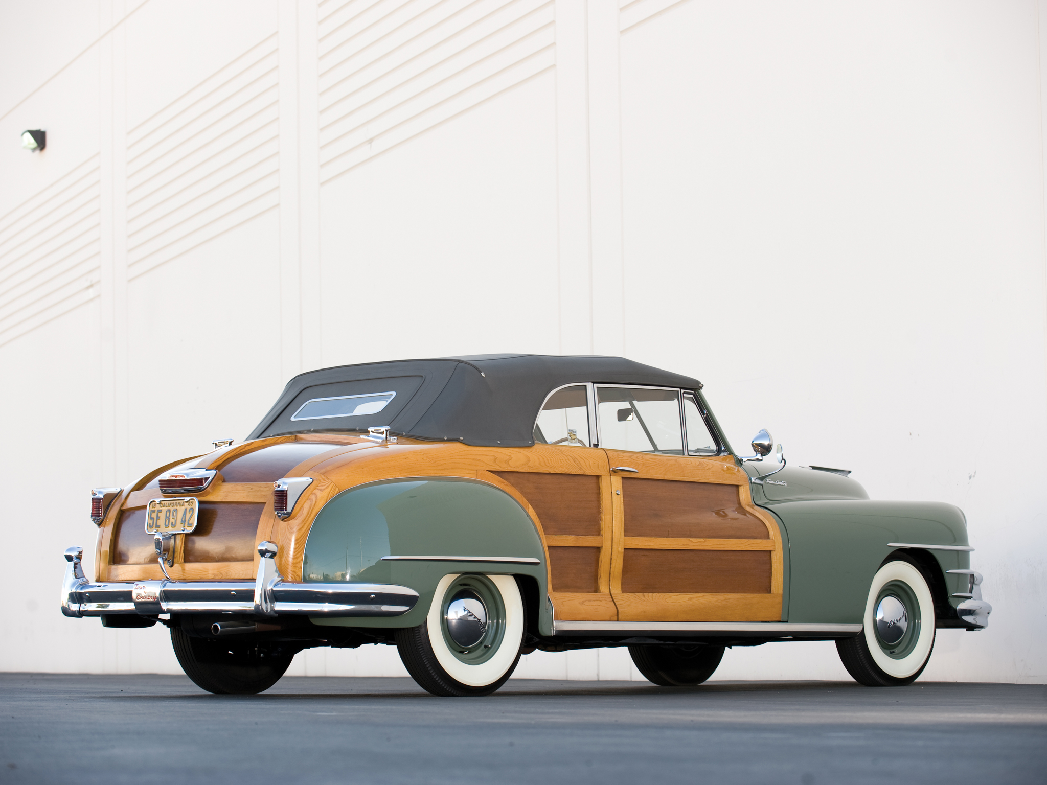 1948, Chrysler, Town, And, Country, Convertible, Retro Wallpaper