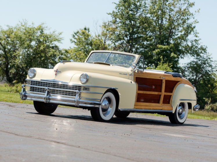 1948, Chrysler, Town, And, Country, Convertible, Retro HD Wallpaper Desktop Background