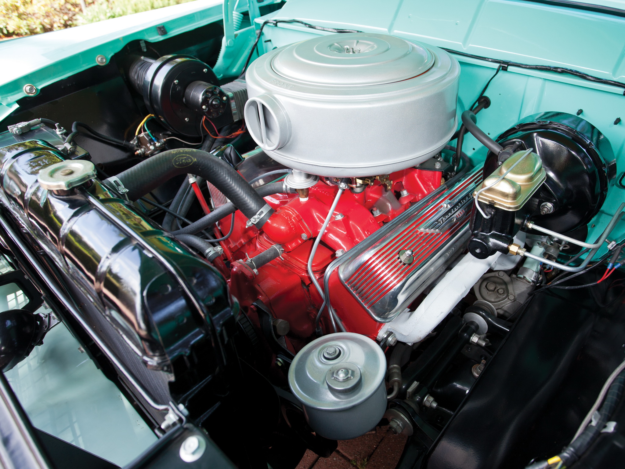 1955, Ford, Fairlane, Crown, Victoria, Skyliner, 64b, Retro Wallpaper