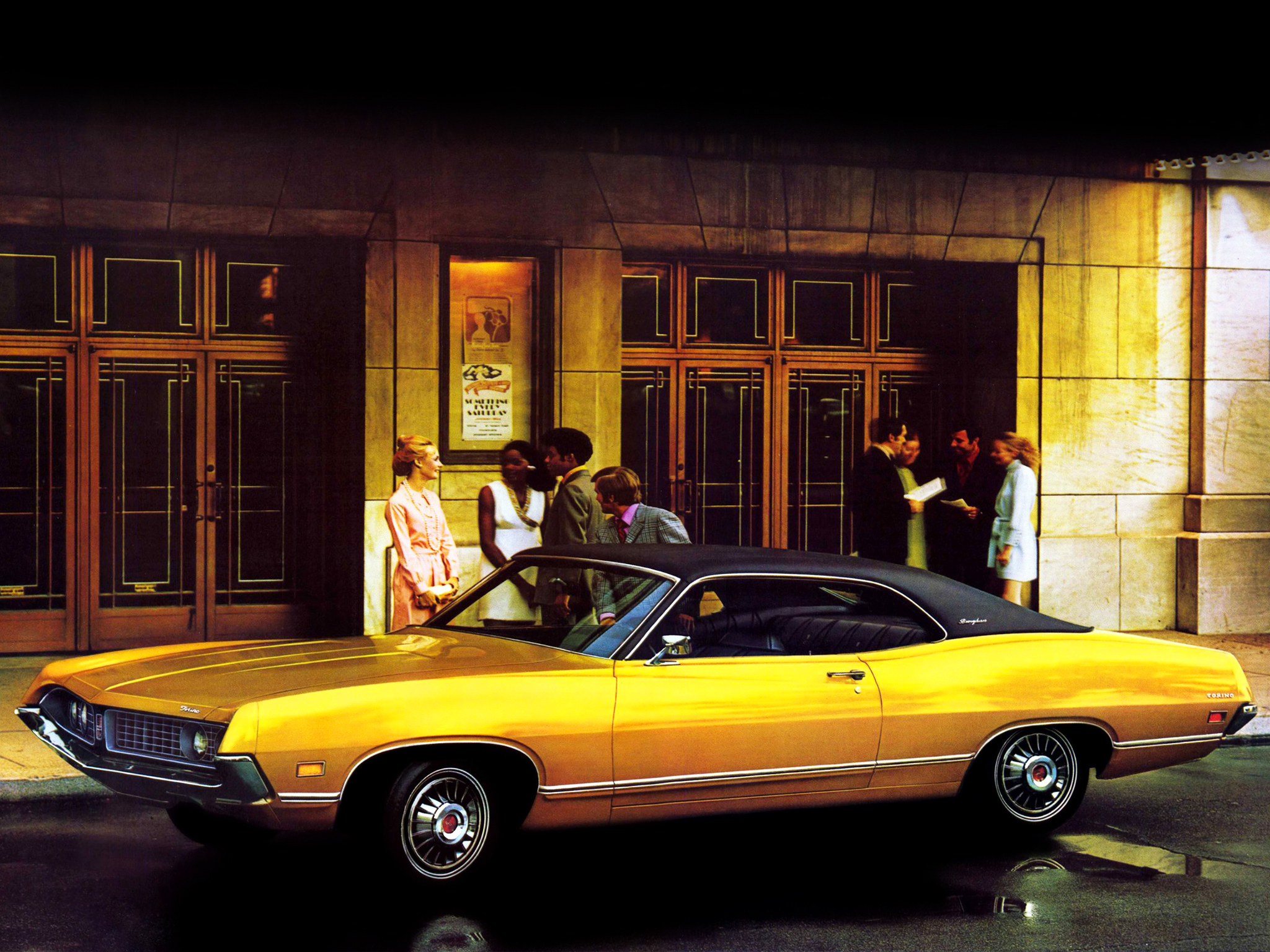 1971, Ford, Torino, Brougham, Hardtop, Coupe, Muscle, Classic Wallpaper
