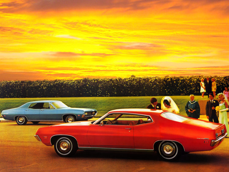 1971, Ford, Torino, 500, Muscle, Classic HD Wallpaper Desktop Background