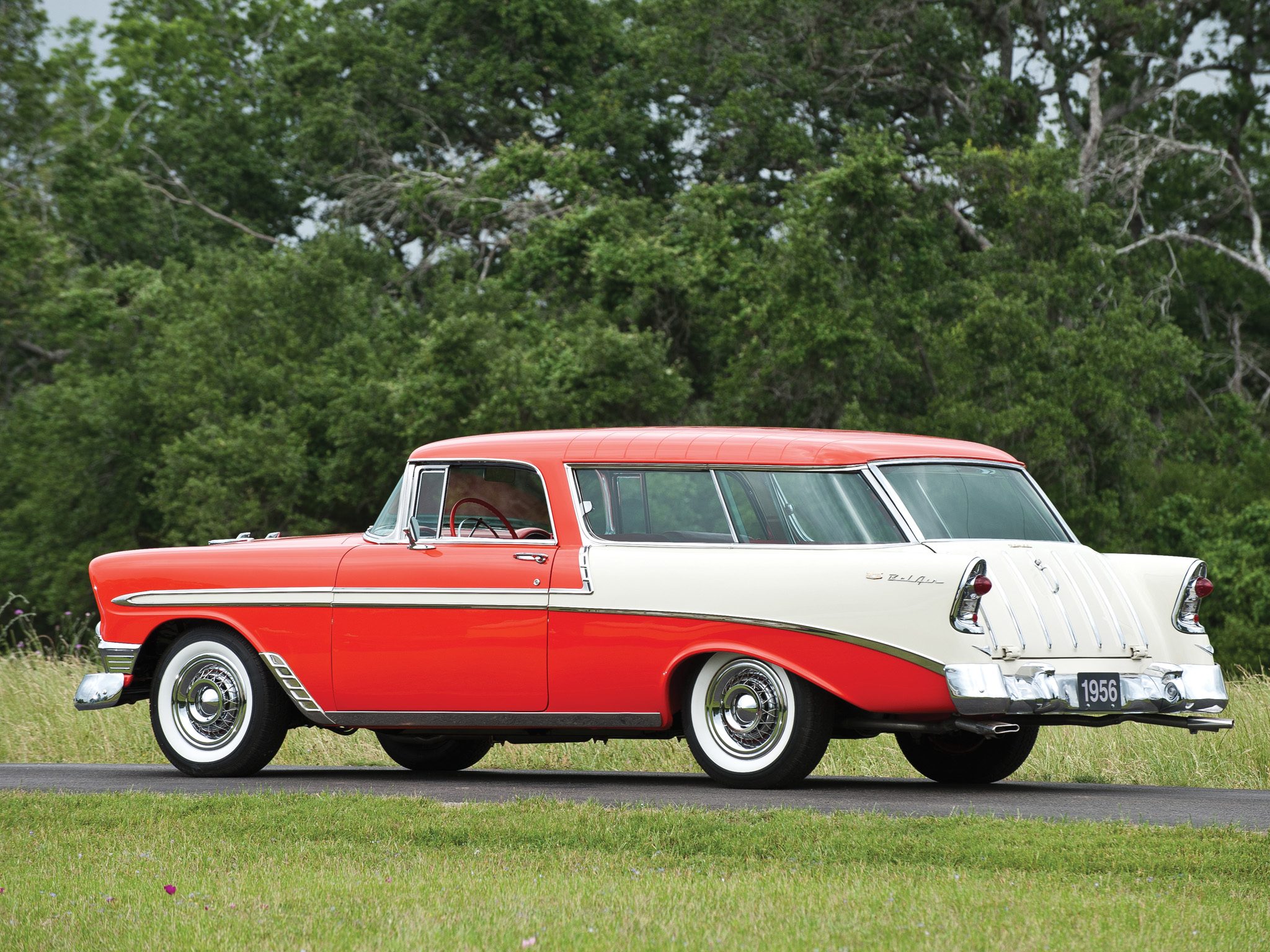 1956, Chevrolet, Bel, Air, Nomad, Retro, Stationwagon Wallpaper
