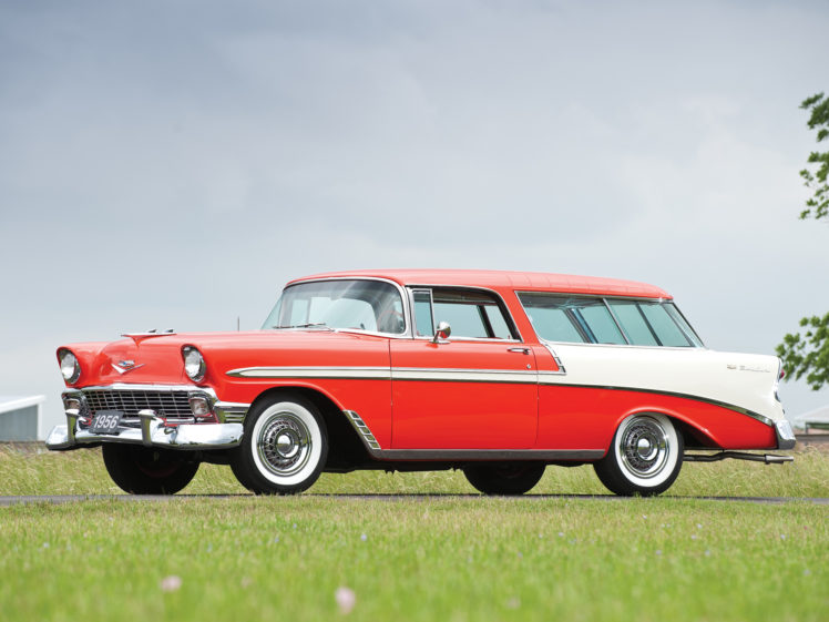 1956, Chevrolet, Bel, Air, Nomad, Retro, Stationwagon HD Wallpaper Desktop Background
