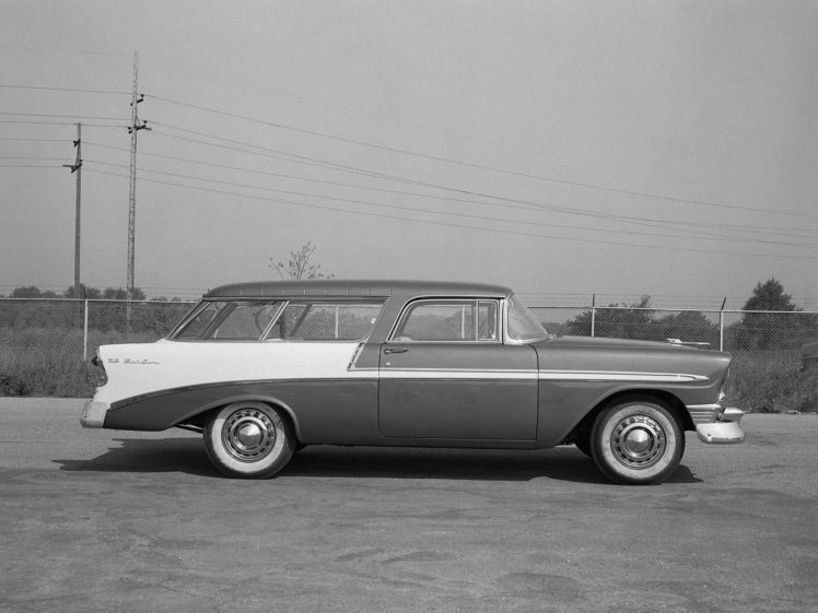 1956, Chevrolet, Bel, Air, Nomad, Retro, Stationwagon HD Wallpaper Desktop Background