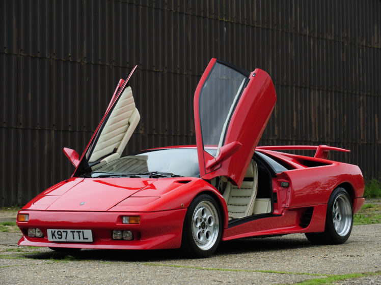 1990, Lamborghini, Diablo, Uk spec, Supercar, Supercars HD Wallpaper Desktop Background