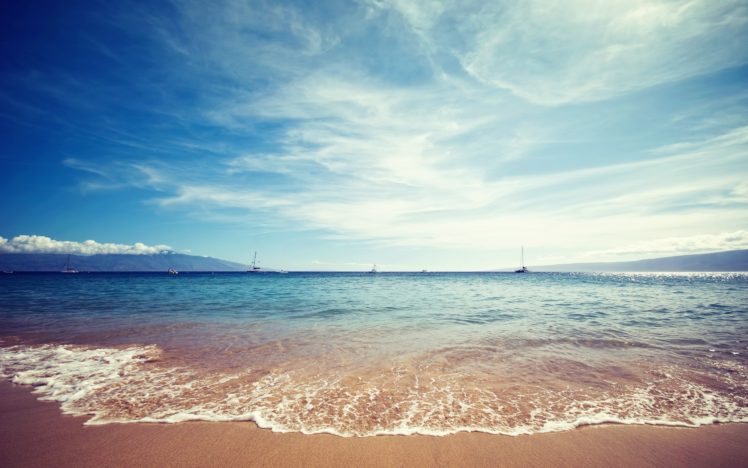 ocean, Beach, Boats, Seascapes HD Wallpaper Desktop Background