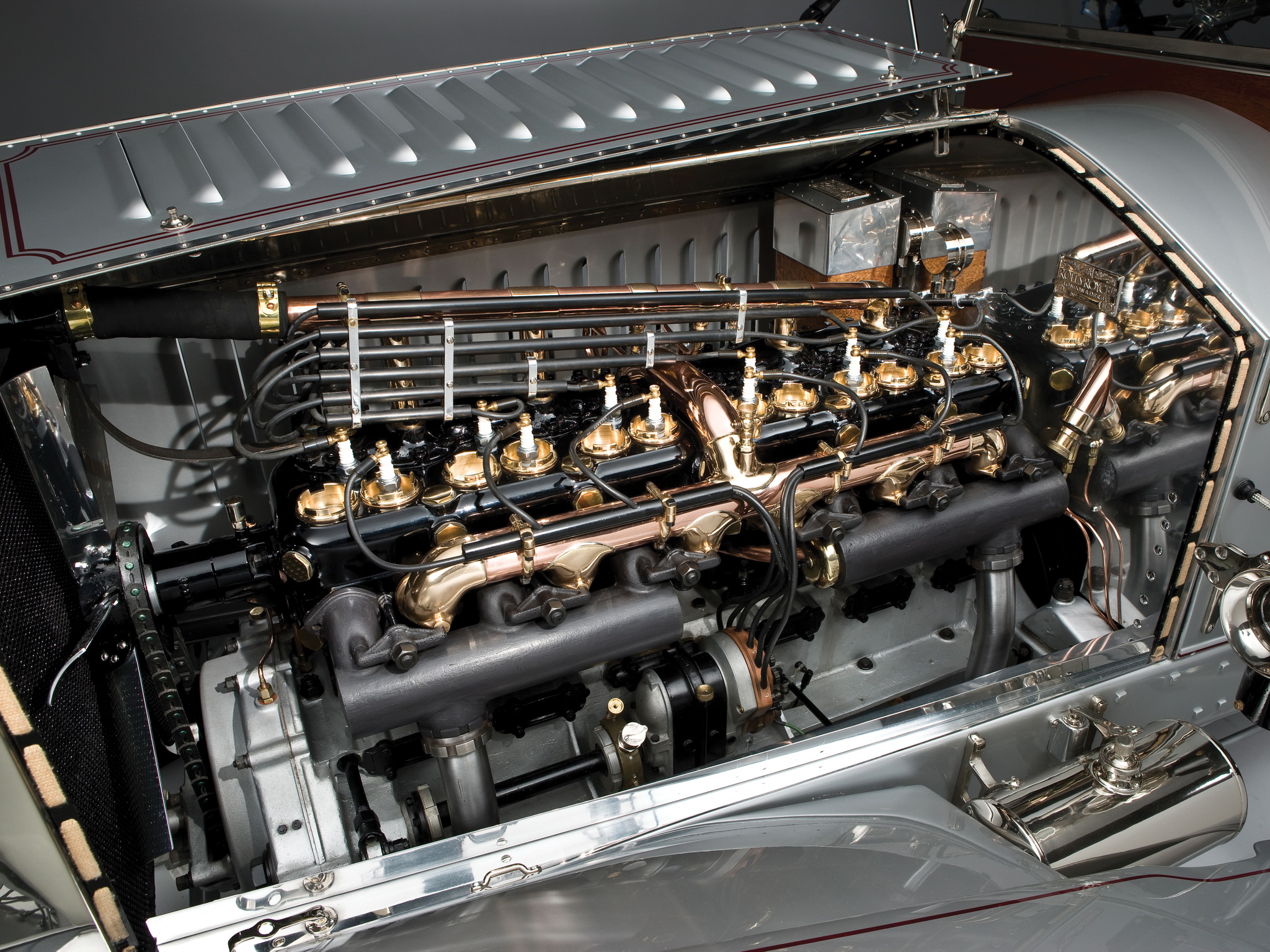 1915, Rolls, Royce, Silver, Ghost, L e, Tourer, Luxury, Retro, Engine, Engines Wallpaper