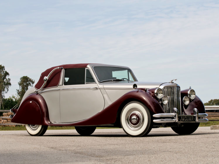 1948, Jaguar, Mark v, Drophead, Coupe, Luxury, Retro HD Wallpaper Desktop Background