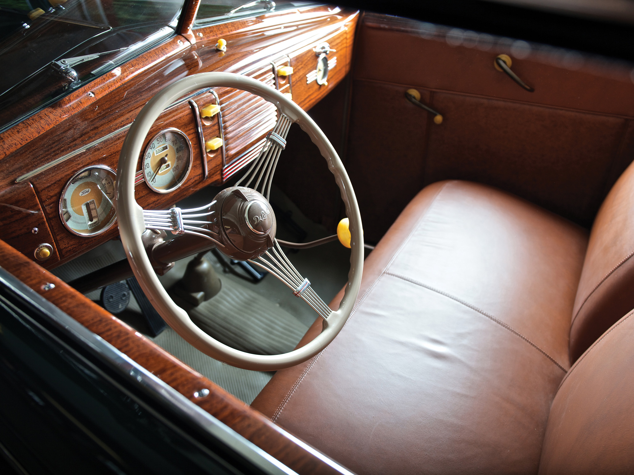 1939, Ford, V8, Deluxe, Convertible, Coupe, Retro, V 8, Interior Wallpaper