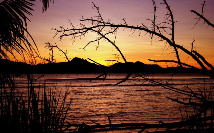 seychelles, Sunset HD Wallpaper Desktop Background