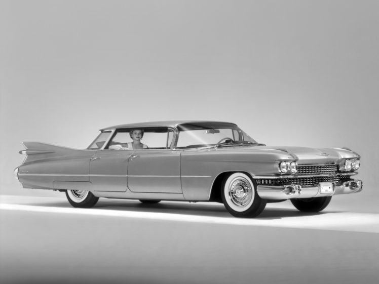 1959, Cadillac, Sedan, De ville, 4 window, 6339b, Luxury, Classic HD Wallpaper Desktop Background