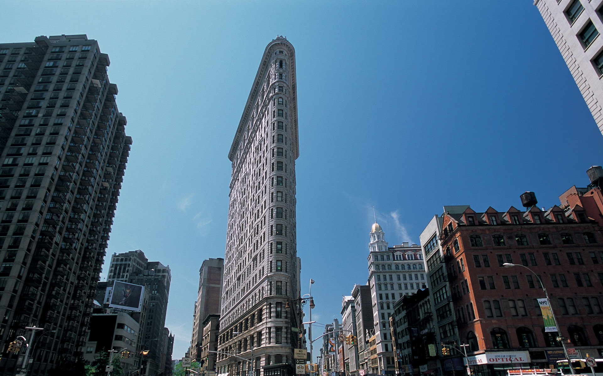 cityscapes, Architecture, Buildings, New, York, City, Flatiron, Blue, Skies Wallpaper