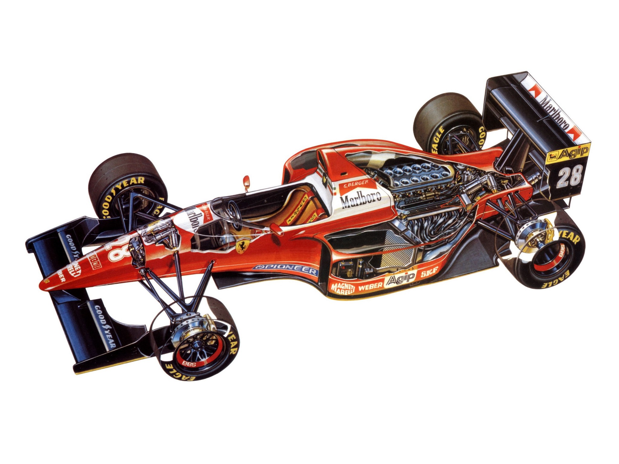 1993, Ferrari, F93a, Race, Racing, Formula, One, F 1, Interior, Engine, Engines Wallpaper