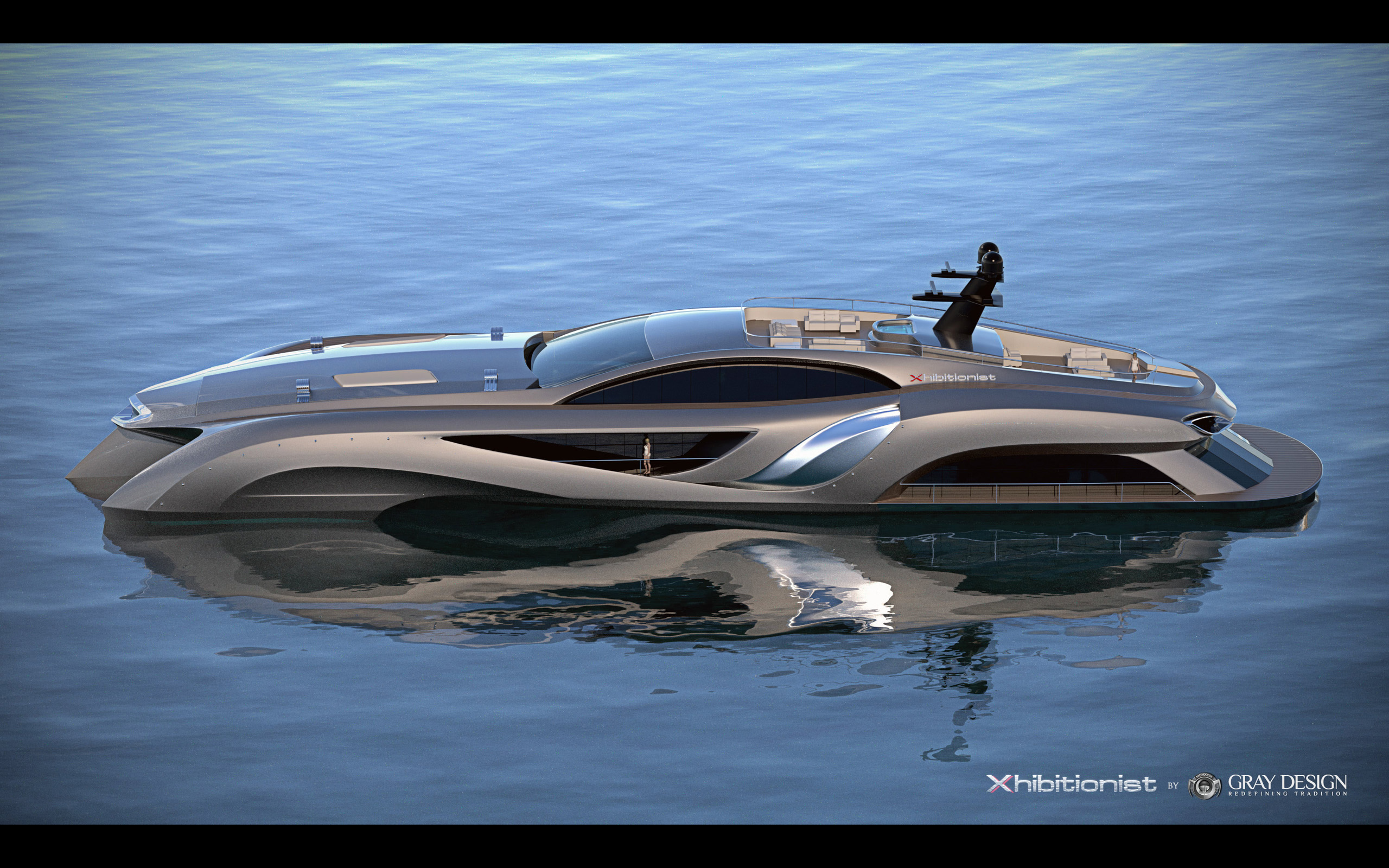 2013, Gray, Design, Strand, Craft, 166, Xhibitionist, Yacht, Concept, Boat, Boats, Ship, Ships, Luxury, Ge Wallpaper