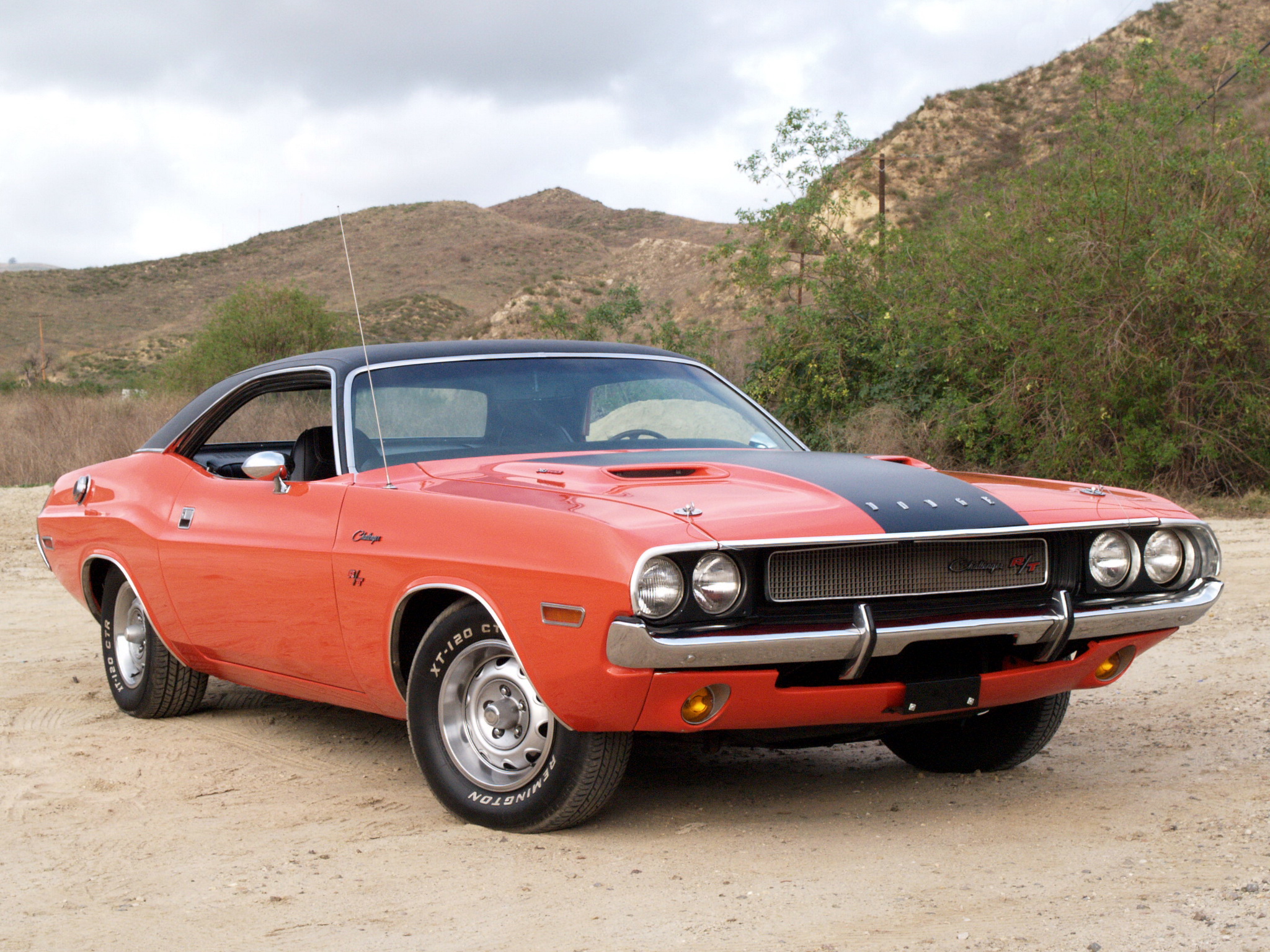 1970, Dodge, Challenger, R t, Muscle, Classic, Fa Wallpaper