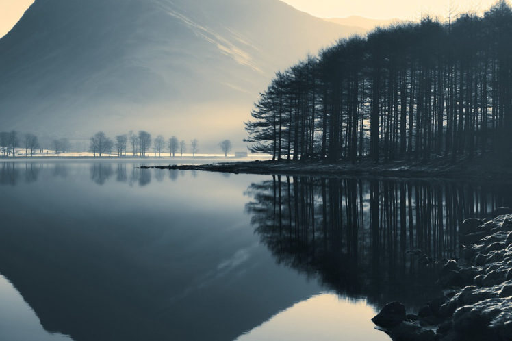 lake, Mountain, Trees, Landscape, Reflection HD Wallpaper Desktop Background