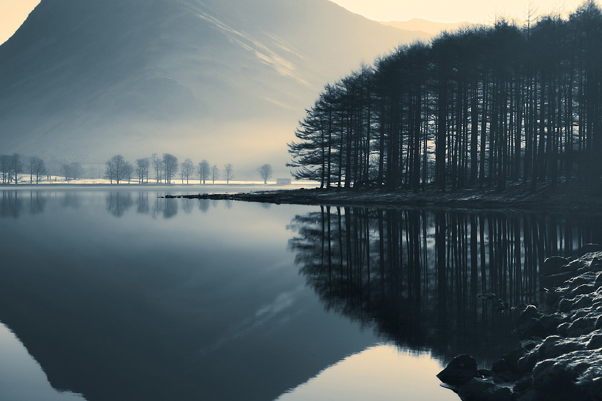 lake, Mountain, Trees, Landscape, Reflection Wallpaper