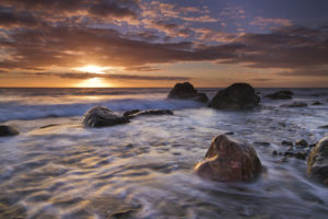 england, Sunset, Rocks, Sea, Ocean