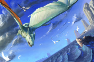 dragons, Sky, Flight, Fantasy, Dragon