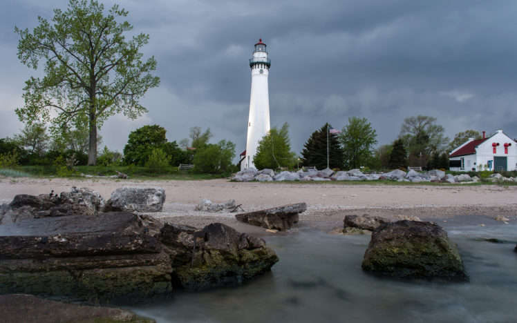 lighthouse, Beach, Rocks, Stones HD Wallpaper Desktop Background