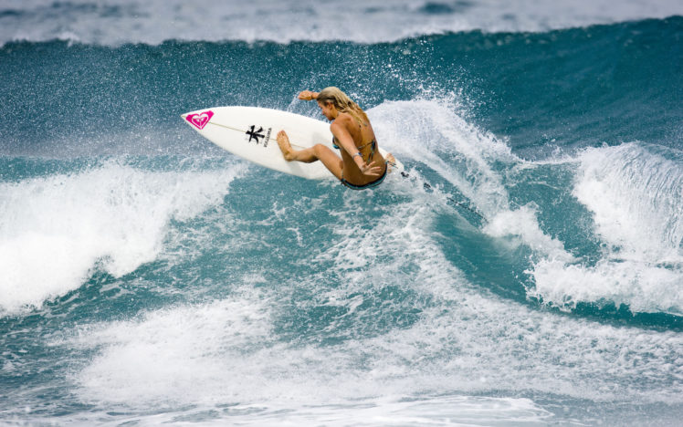 girl, Surfing, Sports, Ocean HD Wallpaper Desktop Background