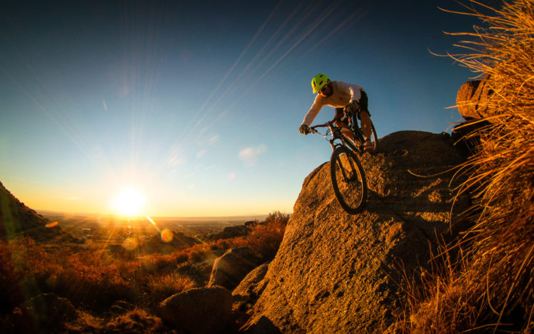 mountain, Bike, Cyclist, Man HD Wallpaper Desktop Background