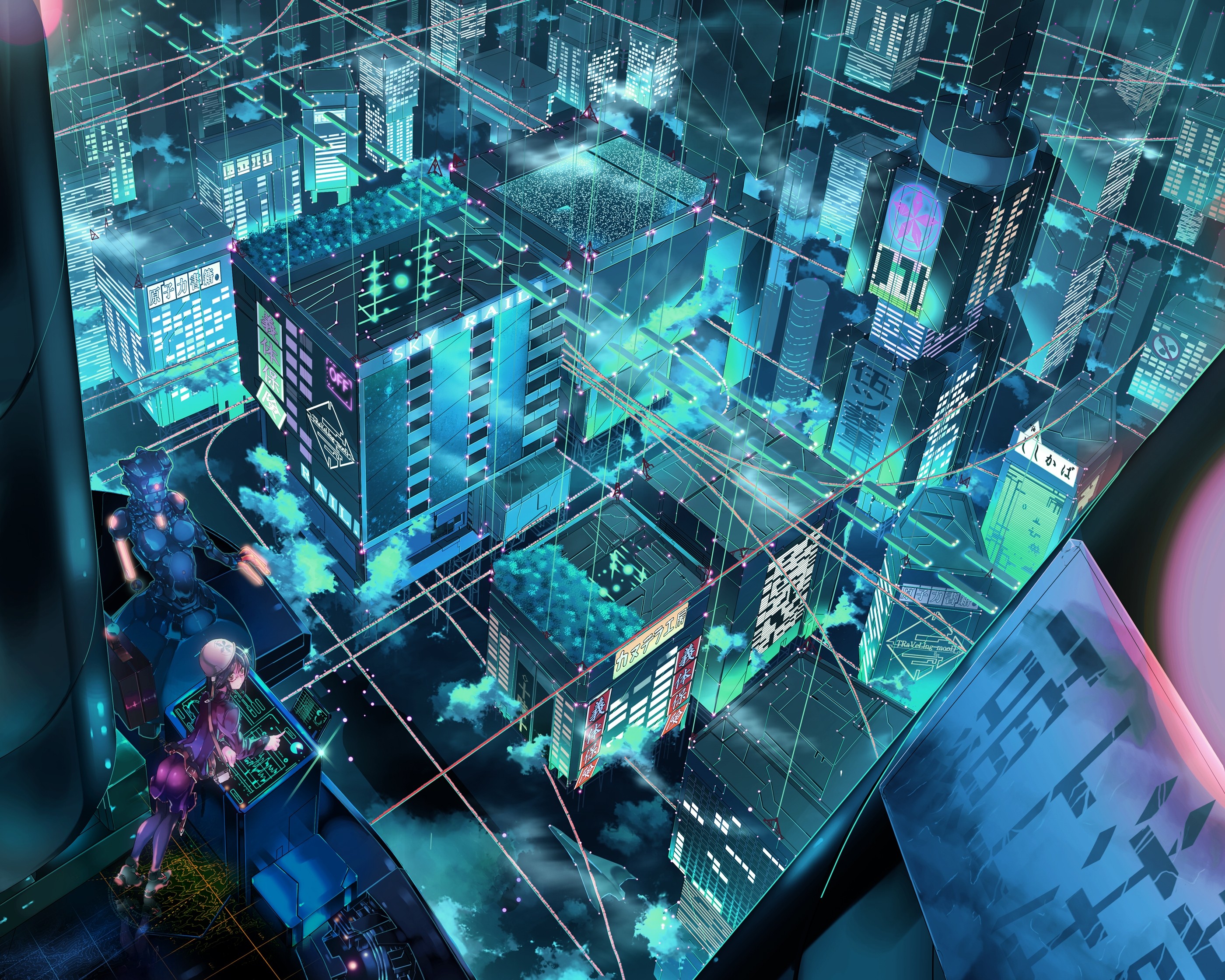 landscapes, Cityscapes, Robots, Fantasy, Art, Science, Fiction Wallpaper