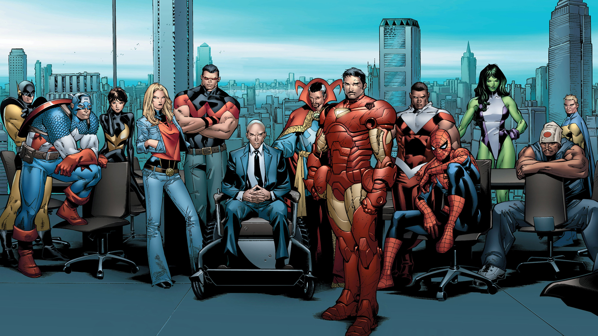 avengers, Marvel, Iron, Man, Spider man, She, Hulk, Captain, America Wallpaper