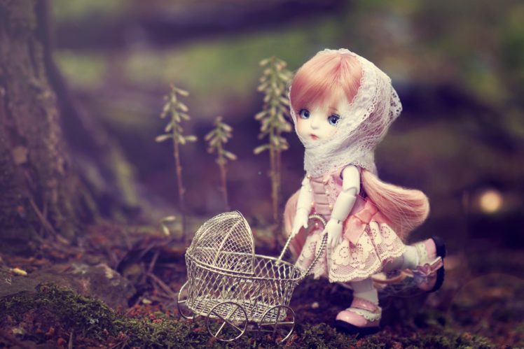 stroller, Toys, Dolls, Bokeh, Toy, Girl, Girls, Doll, Fantasy HD Wallpaper Desktop Background