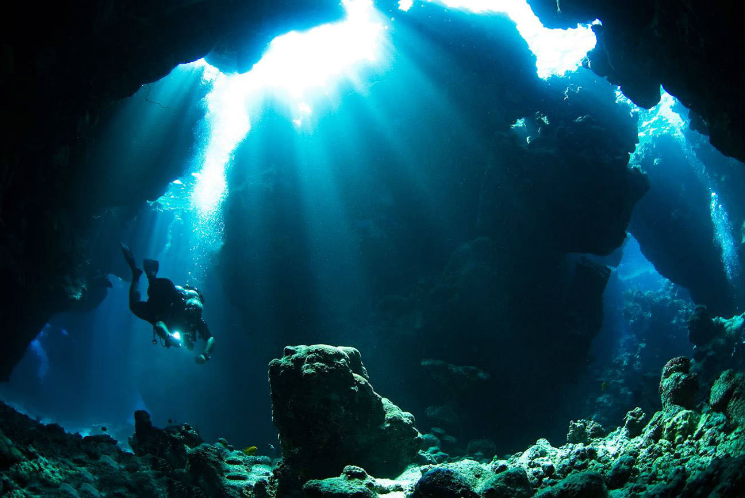 cave, Diving, Underwater Wallpaper