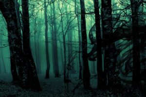 dark, Ghost, Gothic, Wood, Trees, Fantasy, Evil, Horror