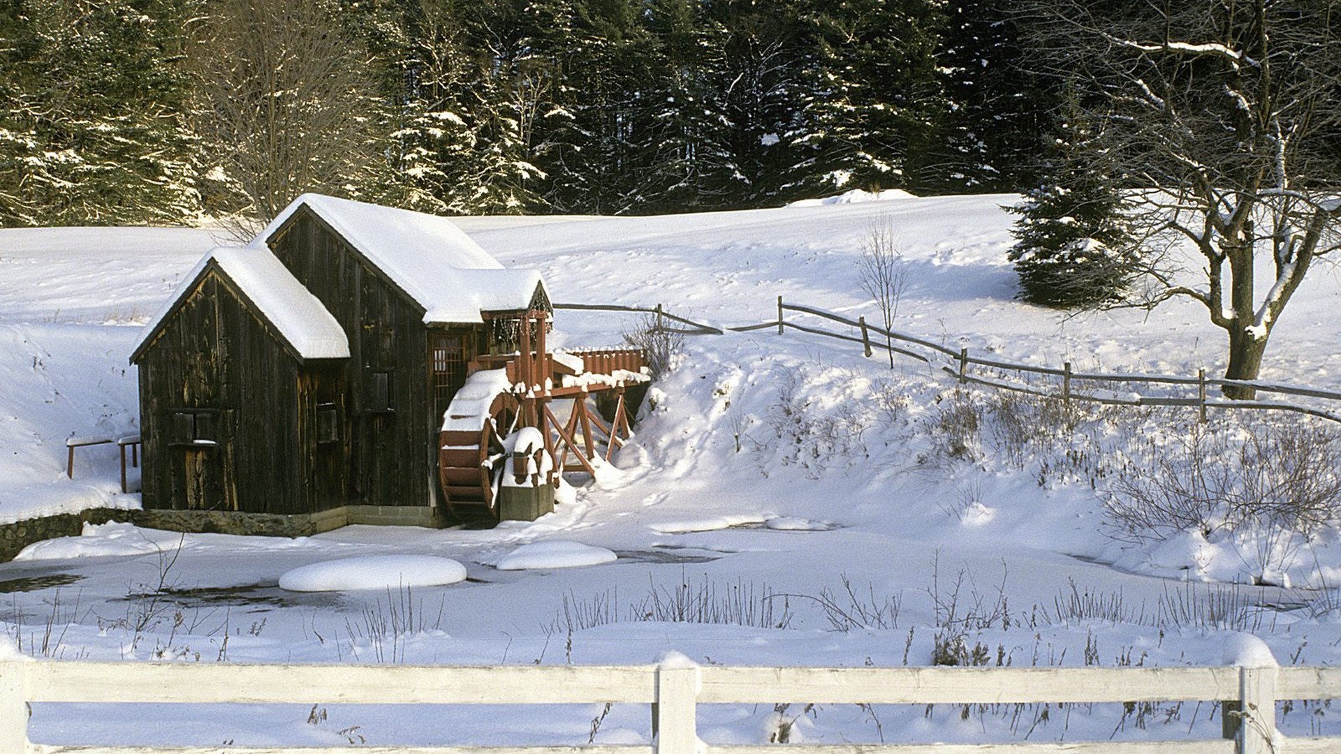 water, Winter, Vermont Wallpaper