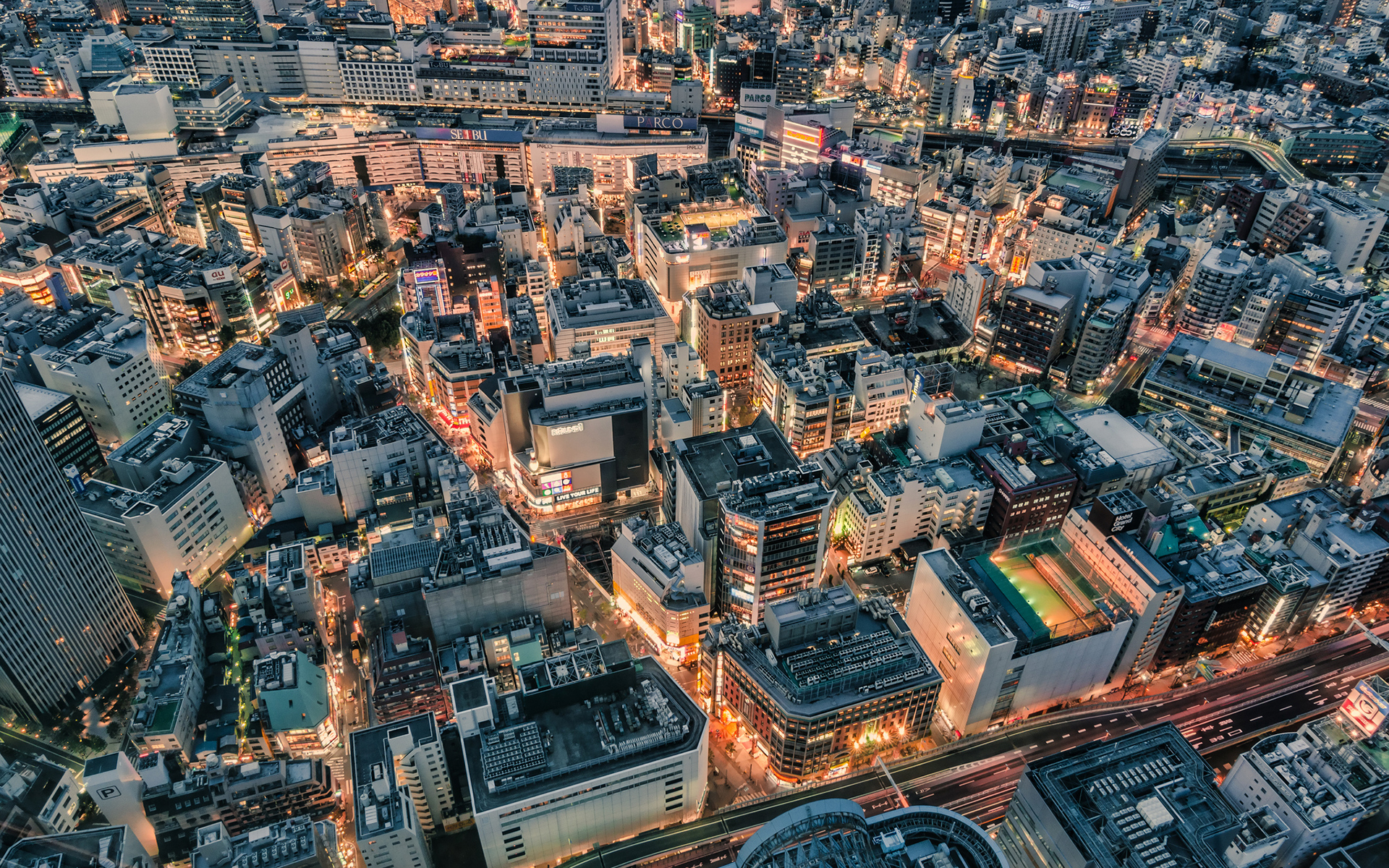 buildings, Aerial Wallpaper