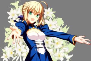 fate, Stay, Night, Blonde, Hair, Fate, Stay, Night, Green, Eyes, Saber, Takeuchi, Takashi, Transparent, Vector
