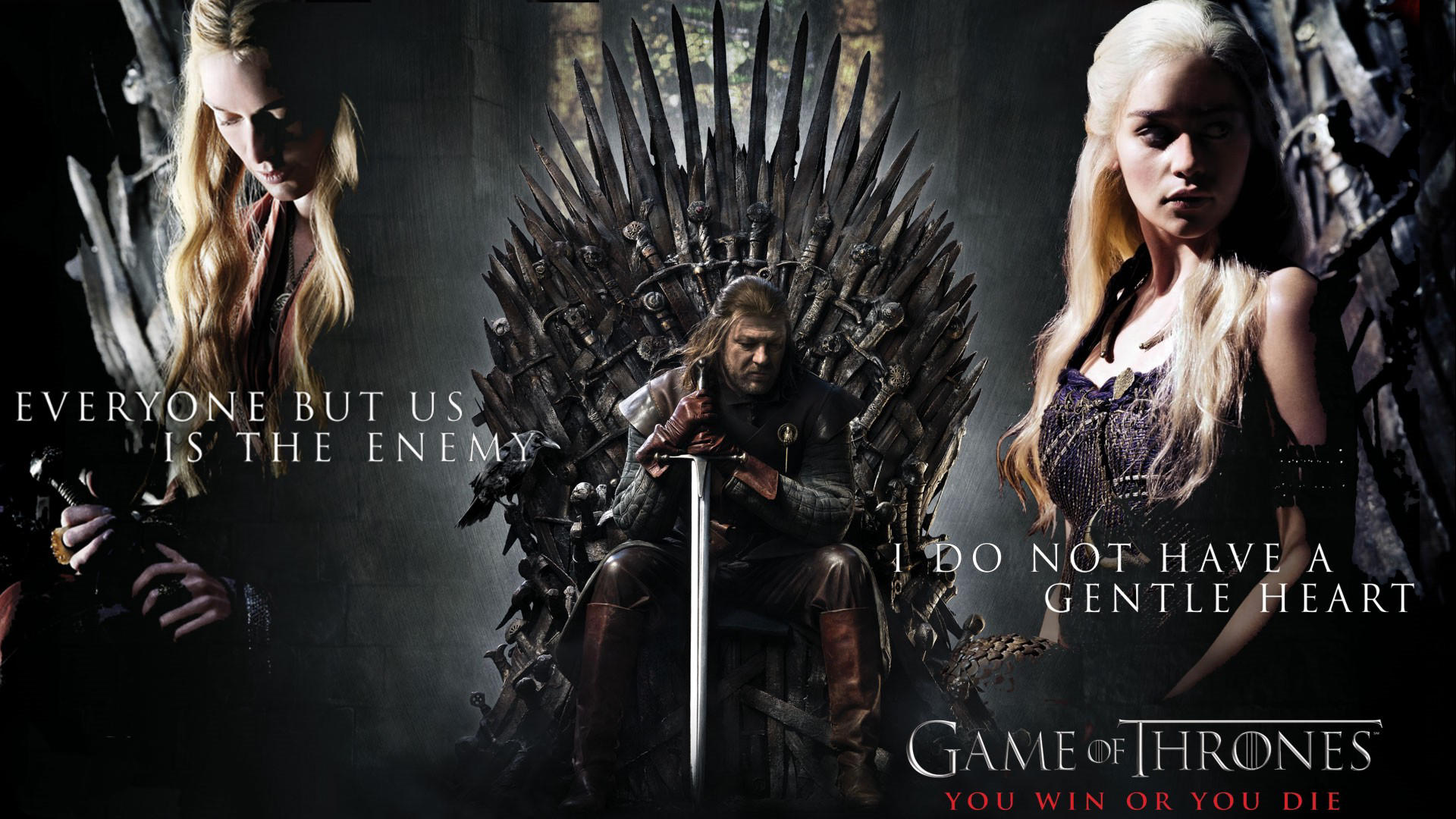 game, Of, Thrones, Daenerys, Targaryen, Blonde, Emilia, Clarke, Sean, Bean, Ned, Stark, Throne, Sword Wallpaper