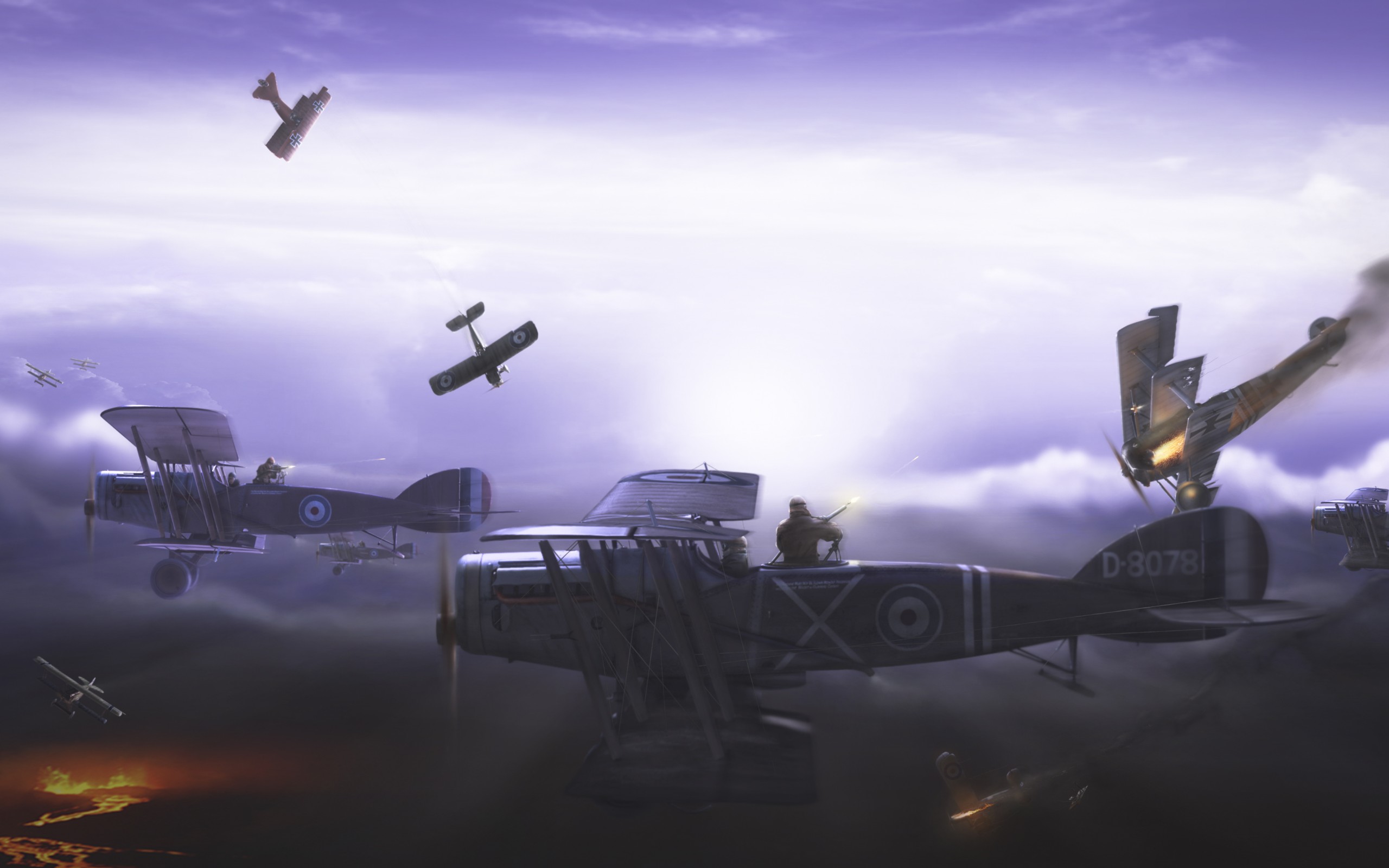 dogfight, The, First, World, War, Planes, Shooting, Night, Military  Wallpapers HD / Desktop and Mobile Backgrounds
