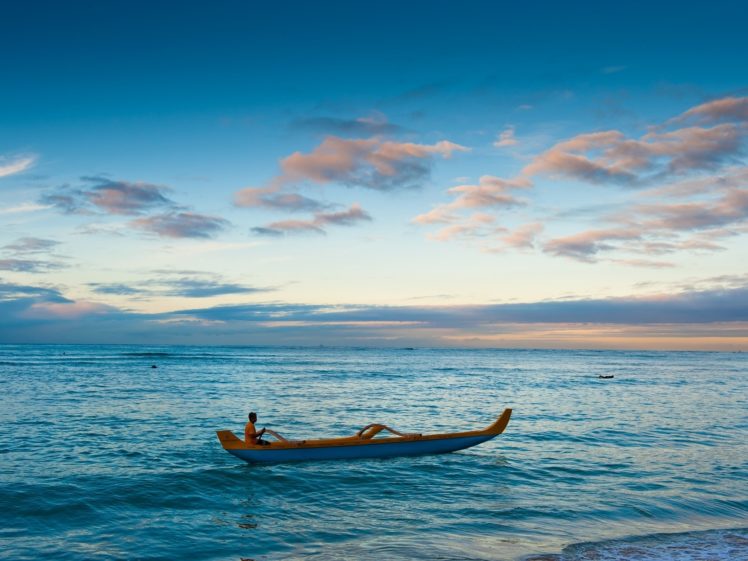 ocean, Canoe, Oahu, 1600×1200, Wallpaper, Sports, Canoeing HD Wallpaper Desktop Background