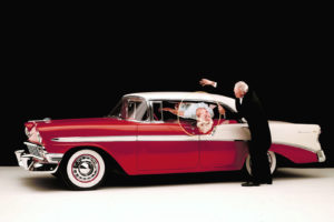 1956, Chevrolet, Bel, Air, Sport, Sedan, Retro