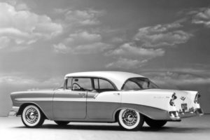 1956, Chevrolet, Bel, Air, Sport, Sedan, Retro