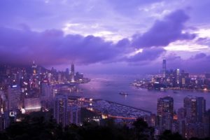 cityscapes, Purple, Hong, Kong