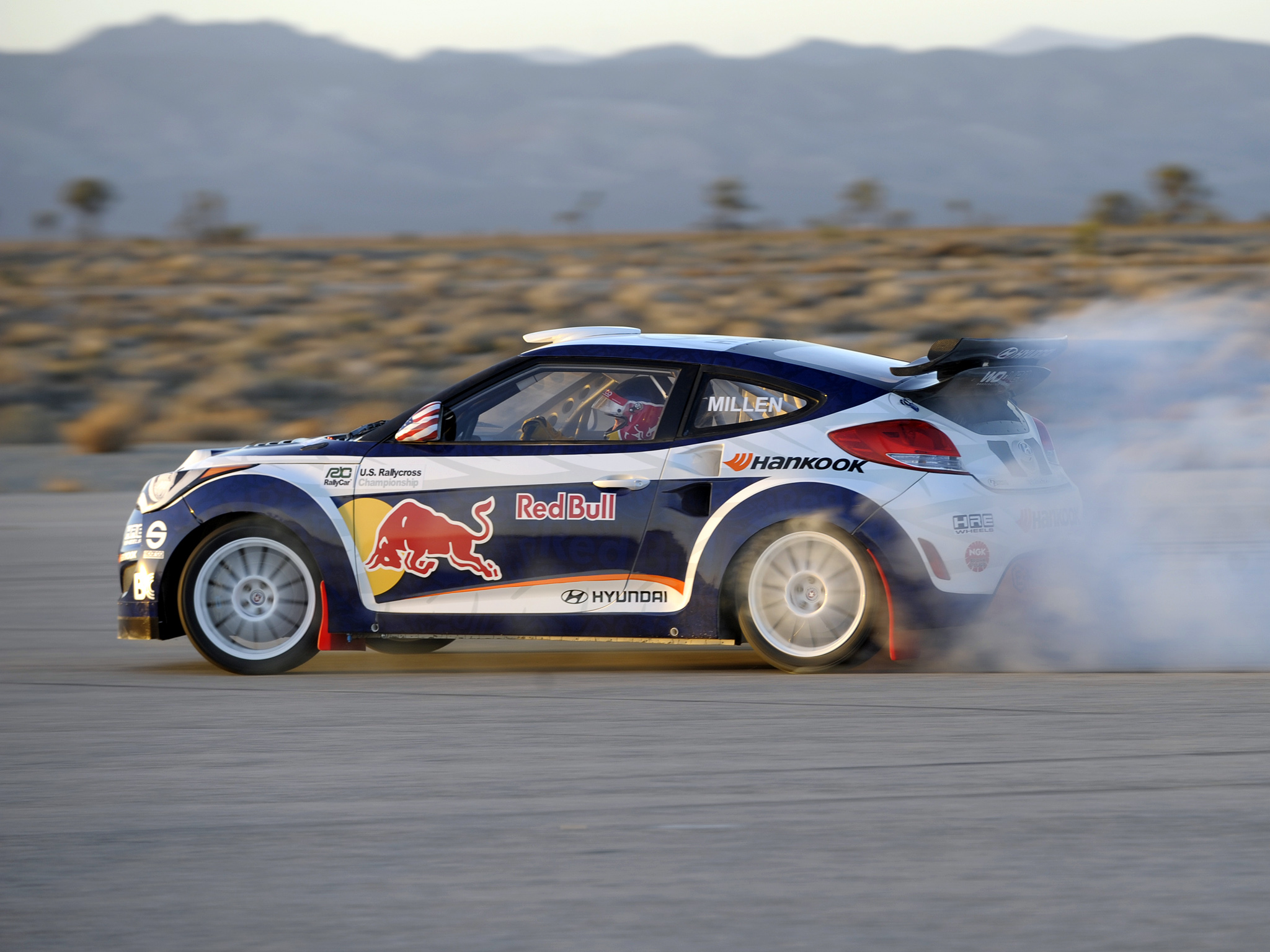 2011, Hyundai, Veloster, Rally, Race, Racing, Burnout, Smoke Wallpaper