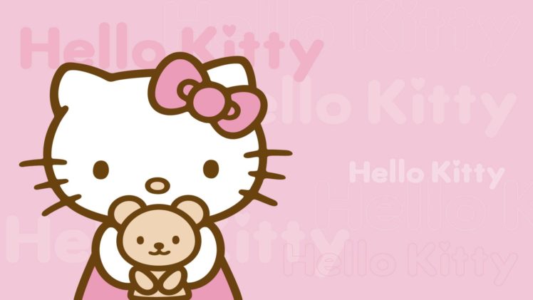 hello, Kitty, Pink HD Wallpaper Desktop Background