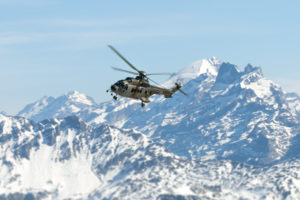 mountains, Sky, Helicopter, Military