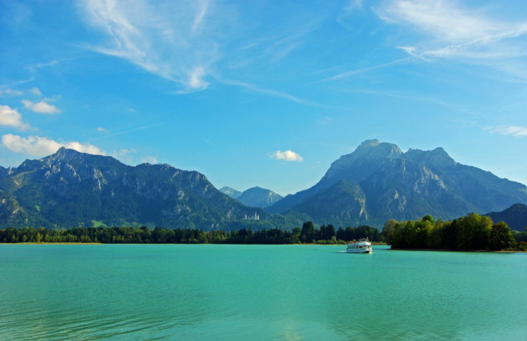 rivers, Germany, Mountains, Sky, Scenery, Bavaria, Nature HD Wallpaper Desktop Background