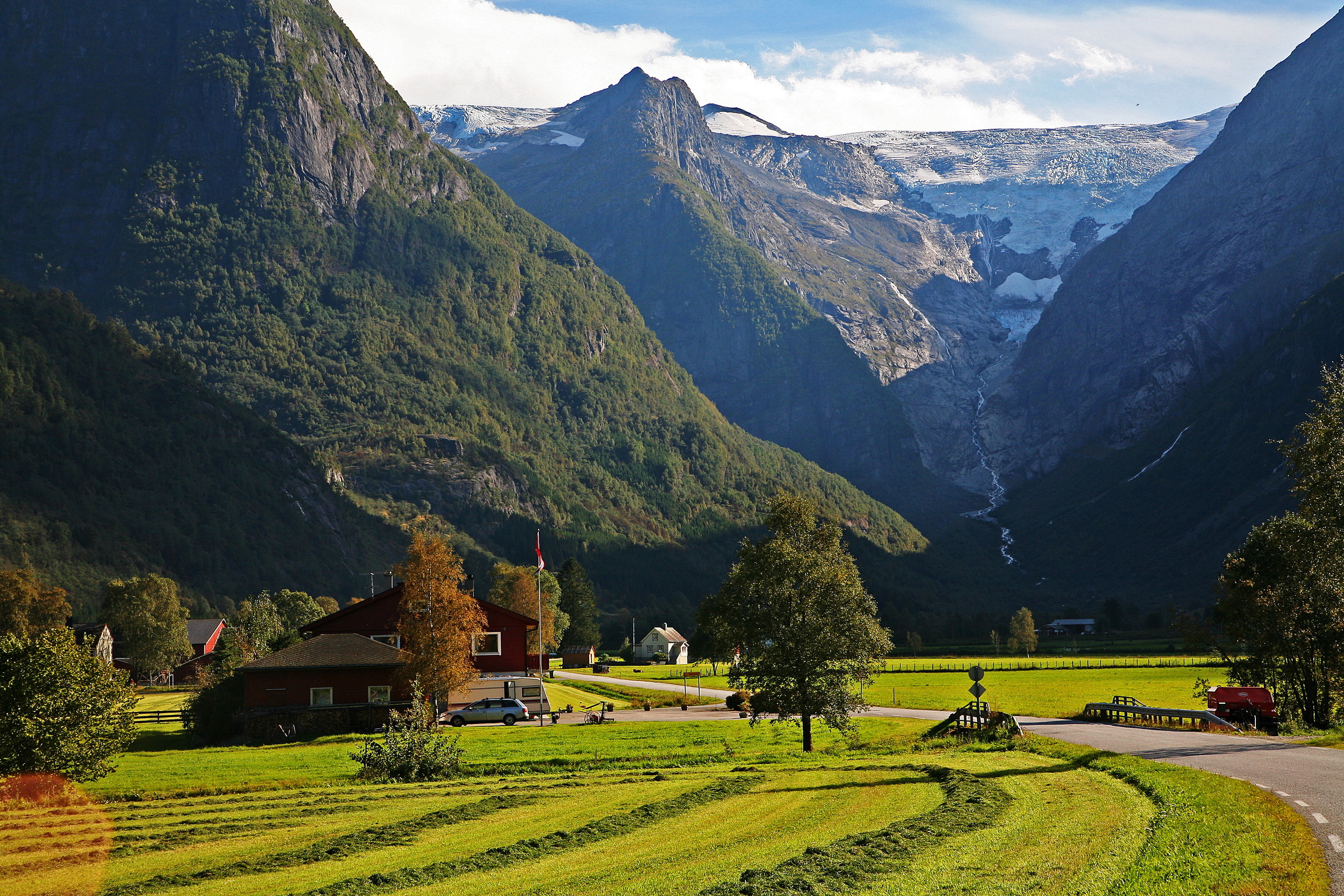 stryn, Mountains, Road Wallpaper